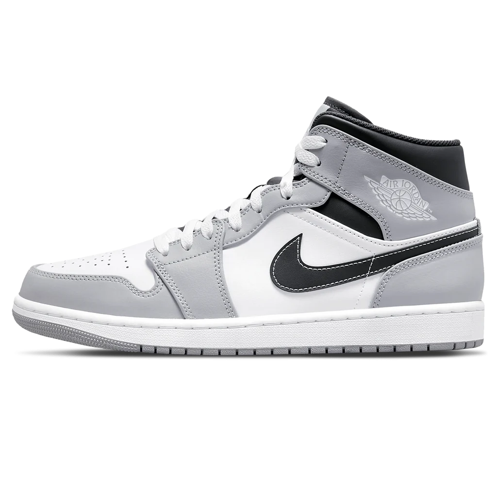 Air Jordan 1 Mid Light Smoke Grey Anthracite GS